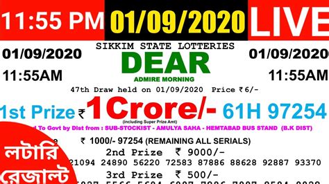 sikkim state lottery morning